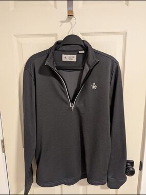 Original Penguin Charcoal Gray Quarter-Zip Pullover